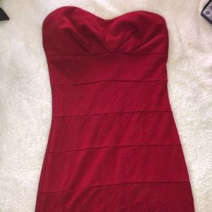 Red skin tight dress